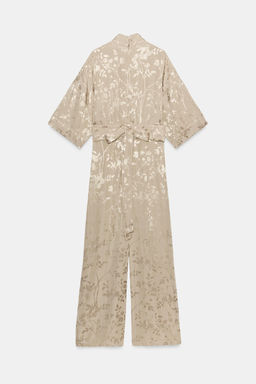 MONO LARGO KIMONO JACQUARD CINTUR?N / Cava