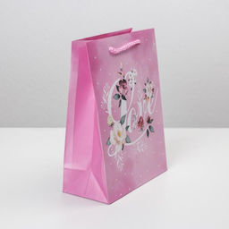 Цена за 2 шт. Пакет подарочный ламинированный, упаковка, Love, MS 18?23?8 см