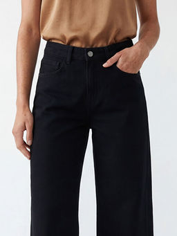 Y?ksek Bel Wideleg Kad?n Jean Pantolon