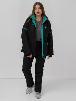 Горнолыжный костюм женский зимний черного цвета 001_1Ch - Mtforce фото 17