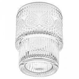 Стакан стеклянный 180мл Колизей д6,8см, h9,1см, рельефное, прозрачное стекло, д/горла 6,2см, д/основания 5см (Китай) Цена указана за штуку. В подарочной коробке 6 штук. - Домашняя мода фото 3