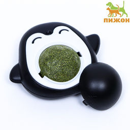 Игрушка для кошек с кошачьей мятой Пингвин, 6 см, чёрная