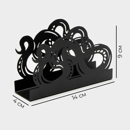 Салфетница Magistro «Змея», 14×4×9 см, чёрная