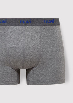 Gri Basic Boxer - Mavi фото 2