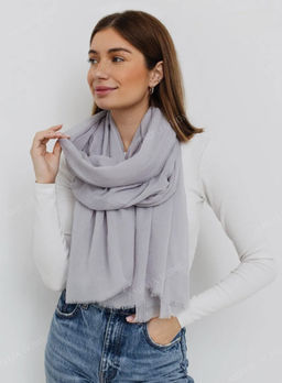 K13581 Палантин 90/180 хлопок СТАЛЬ