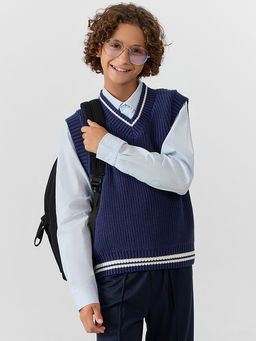 Жилет для мальчиков синего цвета - Mark formelle фото 8