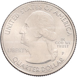 Монета 1/4 доллара (25 центов) 2017 года P США Национальные парки  №39 Национальный монумент острова Эллис