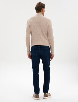 Lacivert Slim Fit Jean Pantolon