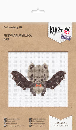 Klart набор для вышивания 12-062 Летучая мышка 13 х 9 см