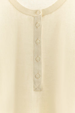 BUTTON-UP COTTON T-SHIRT - Zara фото 7