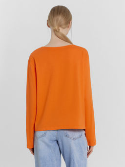 Лонгслив женский оверсаз оранжевый искра 122768 - Mark formelle фото 4