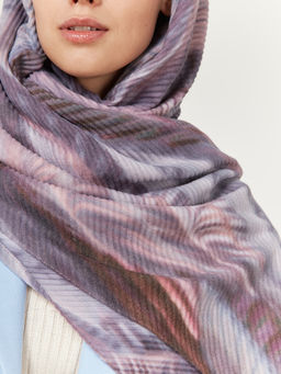 Большой, мягкий, тонкий и очень нежный двусторонний палантин с рисунком - Tantino фото 5