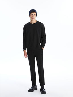 Bisiklet Yaka Uzun Kollu Erkek Sweatshirt