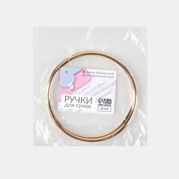 Цена за 2 шт. Ручки для сумки «Круг», металлические, d = 10 см, 2 шт, цвет золотой