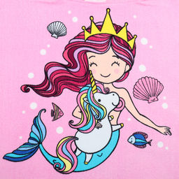 Полотенце - пончо детское LoveLife «Русалочка», махра, 60×120 см, хлопок 100%, розовое