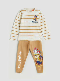 Paw Patrol Bask?l? Erkek ?ocuk Sweatshirt ve E?ofman Alt 2li