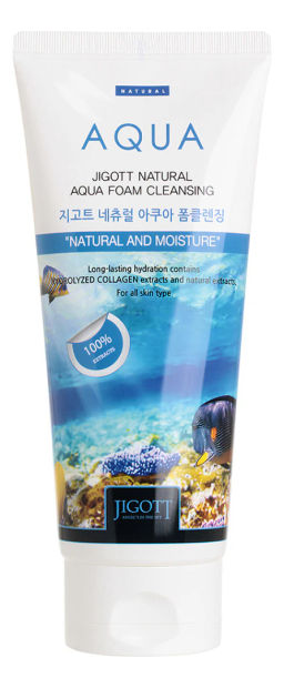 Natural Aqua Foam Cleansing - Очищающая увлажняющая пенка для кожи лица с экстрактом гамамелиса, 180 мл