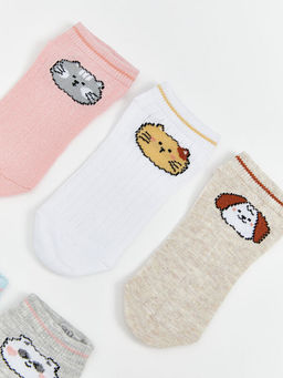 Desenli K?z ?ocuk Patik ?orap 5li