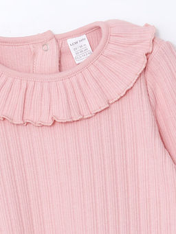 Bisiklet Yaka Uzun Kollu Bask?l? K?z Bebek Bluz ve Tayt 2li - Waikiki фото 3