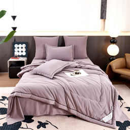 Одеяло Candies Бархатный Сатин с простыней и наволочками ODCANO025 Евро