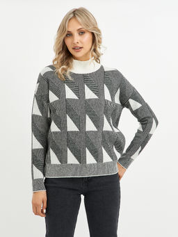 водолазка женская из шерсти с ромбами - Glenfield фото 4