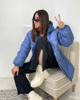 Куртка Ильда (серо-синий) - Nadi bordo фото 7