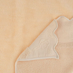 Полотенце махровое "Утренняя роза" 50х90см, хлопок 100%, бежевый (Китай)