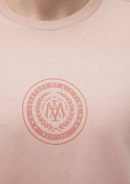 Muhur Logo Bask?l? Pembe Tisort - Mavi фото 6