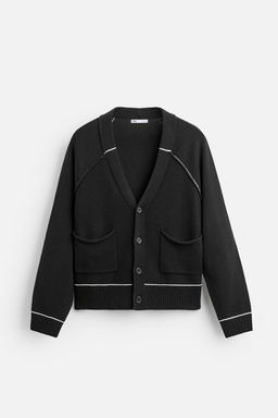 CONTRAST TRIM CARDIGAN - Zara фото 7
