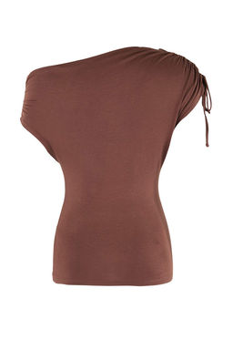 Fusya Regular/Normal Kal?p Asimetrik Yaka Buzgulu Yumusak Orme Bluz TWOSS26BZ00525 - Trendyolmilla фото 6