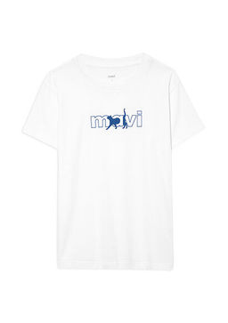 Mavi Kedi Logo Bask?l? Beyaz Tisort  фото 7