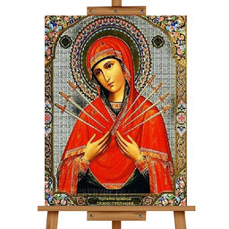 Мозаика алмазная "Семистрельная икона" 40*50см.