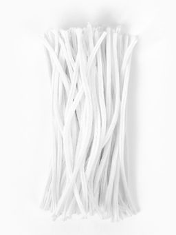 Синельная проволока, набор 100 шт, размер 1 шт 30х0,8 см, цвет белый