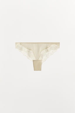 COTTON LACE BRIEFS - Zara фото 3