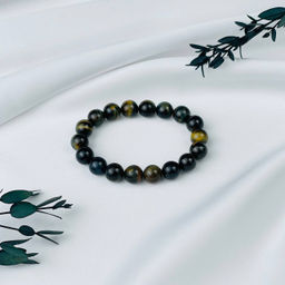 Браслет из Тигрового и Соколиного глаза 17,5 см