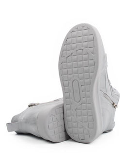 01-A324-6B GRAY/LT. BLUE Ботинки демисезонные женские (натуральная кожа)