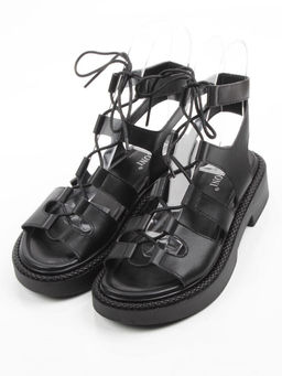 08-PEQ226-1 BLACK Босоножки женские (натуральная кожа)