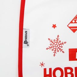 Нагрудник Крошка Я Первый Новый год непромокаемый на липучке, ПВХ, новогодняя подарочная упаковка  фото 3