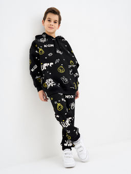 Черные брюки для мальчика с принтом - Kogankids фото 8