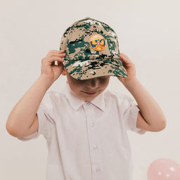 Детская кепка Военный, нашивка герб, р. 5254