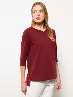 Kad?n Bisiklet Yaka D?z Ti??rt