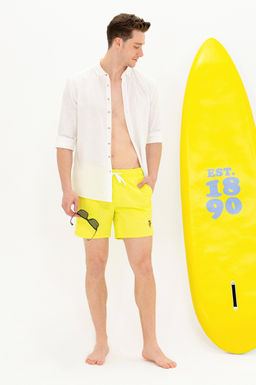 Мужские неоново-желтые морские шорты