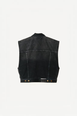 CHALECO DENIM BOXY FIT WILLY CHAVARRIA X ZARA / Negro  фото 2