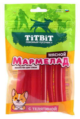 Титбит Мармелад д/соб.мясной с телятиной 120 г. 1/20 - Titbit фото 2