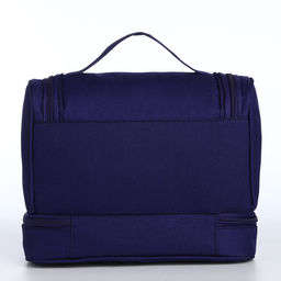 Косметичка - несессер дорожная на молнии, с ручкой, с отделами, синяя - Simaland фото 2