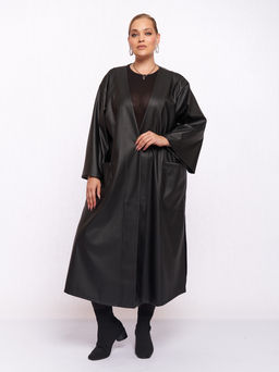 Кардиган кожаный KA05109BLK01