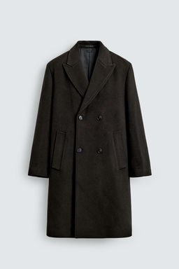 DOUBLE-BREASTED WOOL COAT