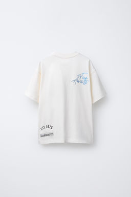 VARSITY SLOGAN AND LABEL T-SHIRT - Zara фото 2