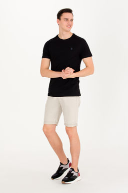 U. S. Polo Assn Мужская черная базовая футболка с круглым вырезом - U.s. polo assn фото 4