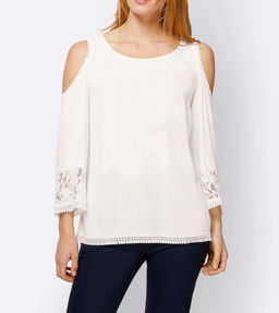 Блузка, экрю - Linea tesini фото 3